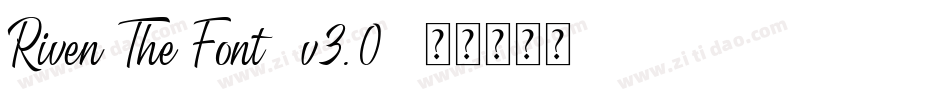 Riven The Font (v3.0)字体转换